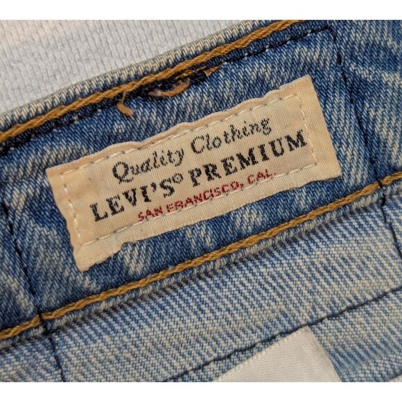 Levi’s Premium "Big E" Ribcage Straight Ankle Jeans W27 L27 Button Fly Raw Hem - Picture 3 of 10